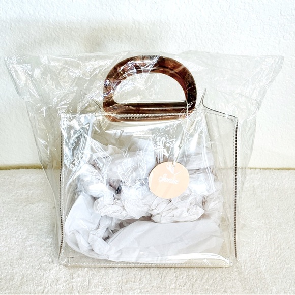 SONIX Transparent Mini Tote w/ Tort Top Handle NWT & NIP - Picture 8 of 10